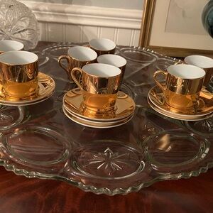 Vintage Lord & Taylor Espresso cups and saucers. 8 cups and 7 saucers